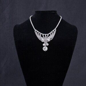 Vintage CORO Rhinestone Bib Necklace
